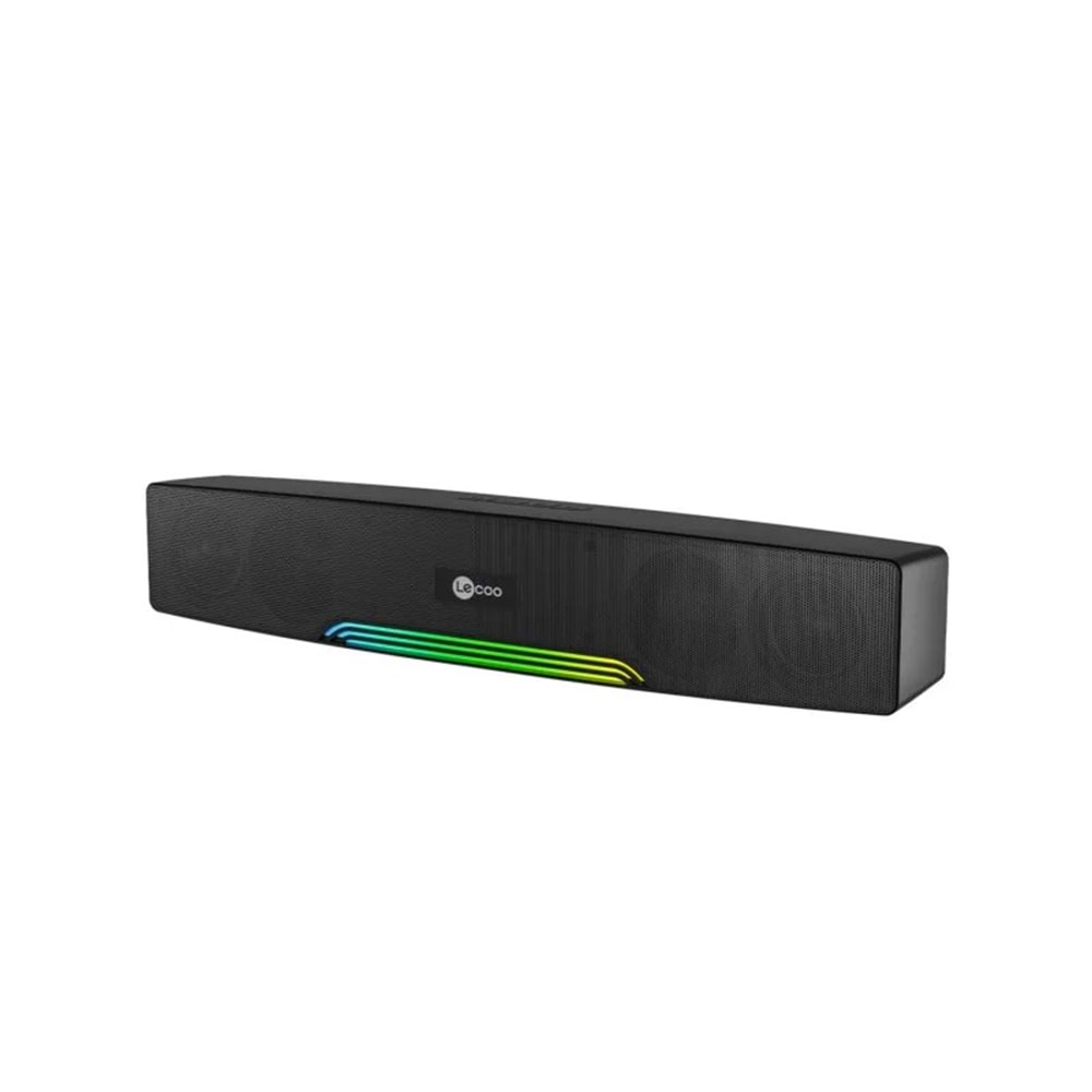 LECOO DS109 Stereo Bluetooth AUX-TF/USB Siyah 10w RMS Soundbar Speaker RGB Ledli