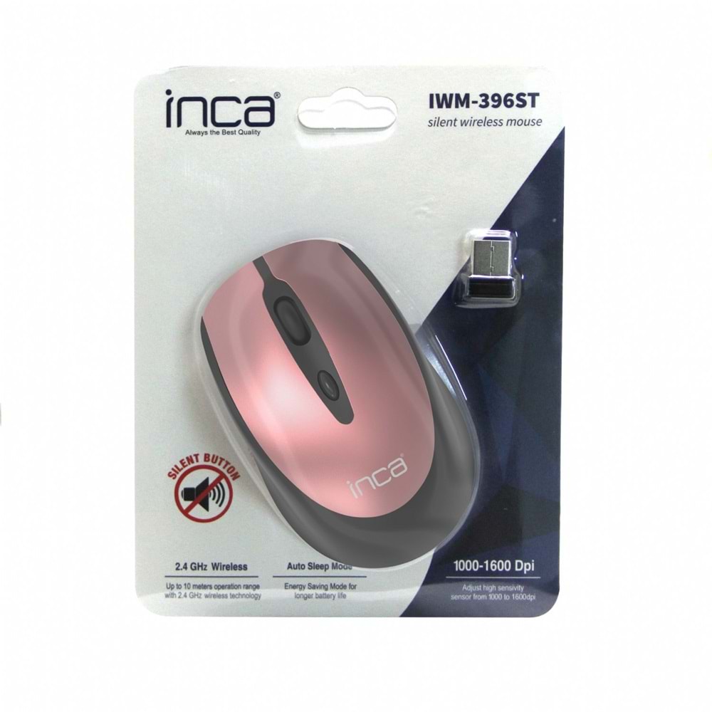 INCA IWM-396ST Kablosuz 1600dpi Optic Gold Mouse