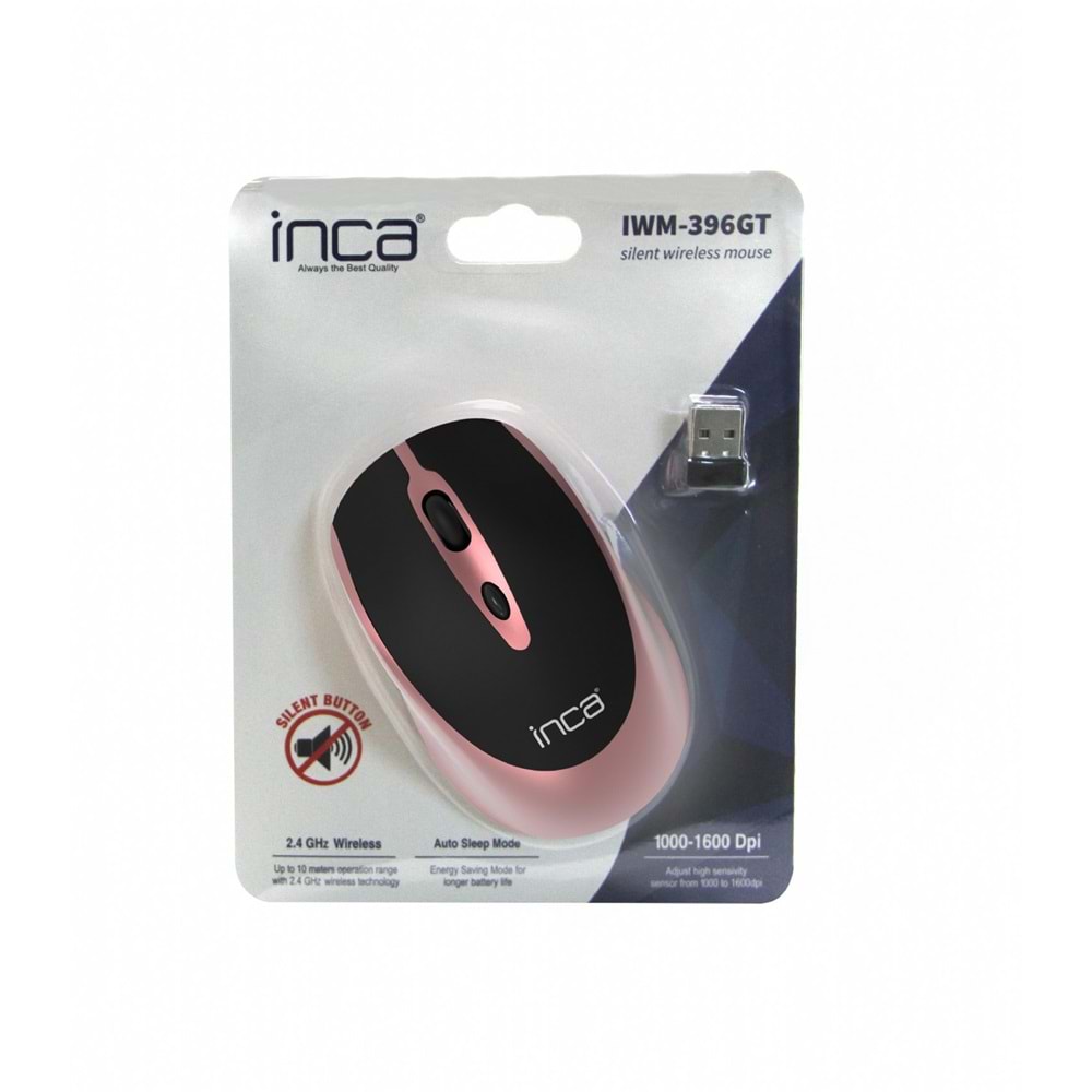 INCA IWM-396GT Kablosuz 1600dpi Optic Gold Mouse