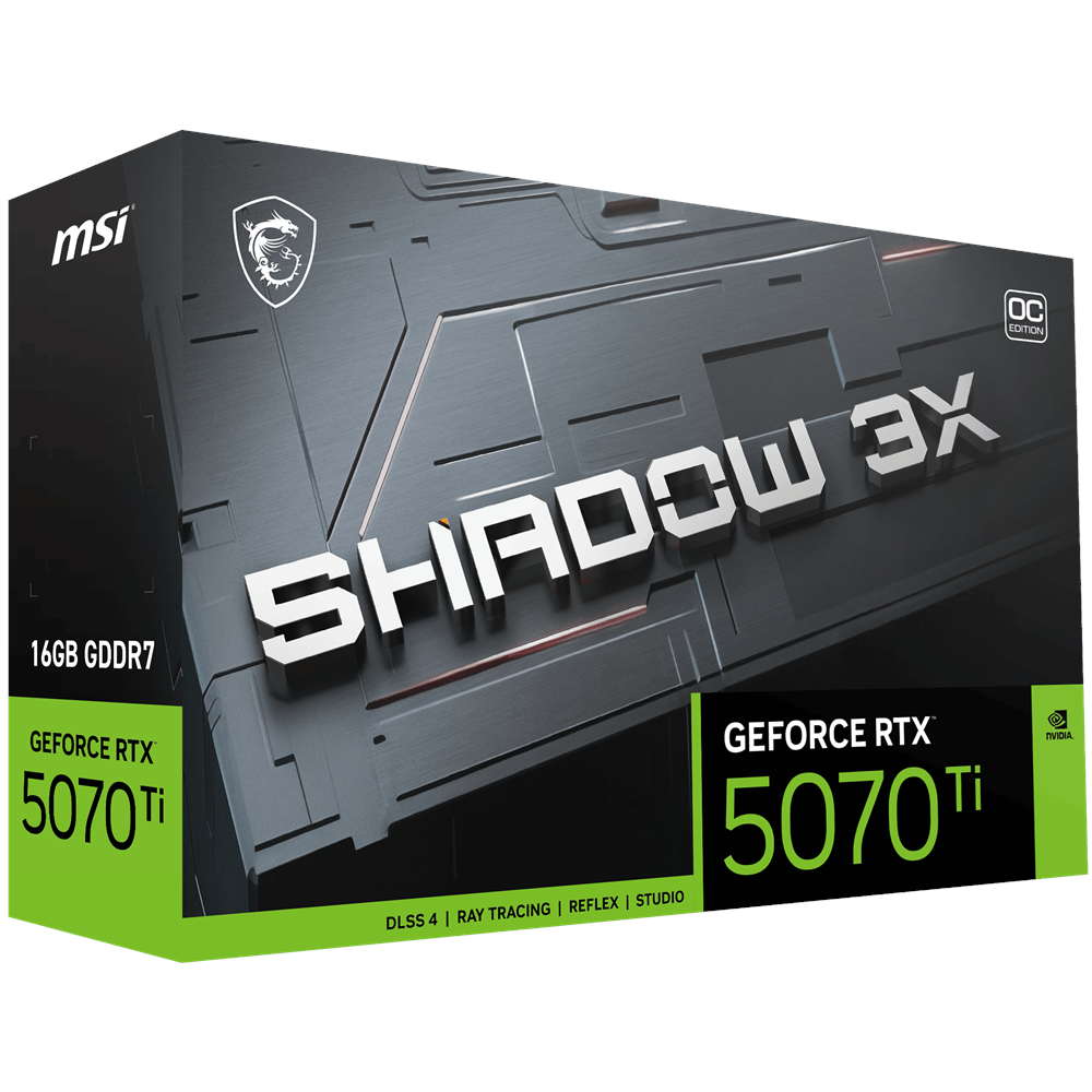 MSI RTX5070TI 16GB SHADOW 3X OC 16G GDDR7 256bit HDMI DP PCIe 5.0