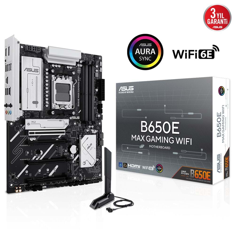 ASUS B650E MAX GAMING WIFI6E DDR5 HDMI DP PCIE 5.0 AM5 ATX