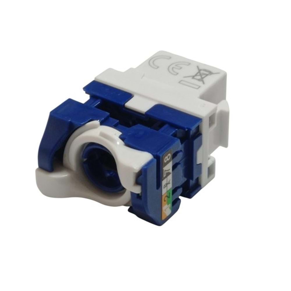 AGER Cat6 AC-601-BF 100'lü Kutu Keystone Jack 180derece Çevirmeli Tip