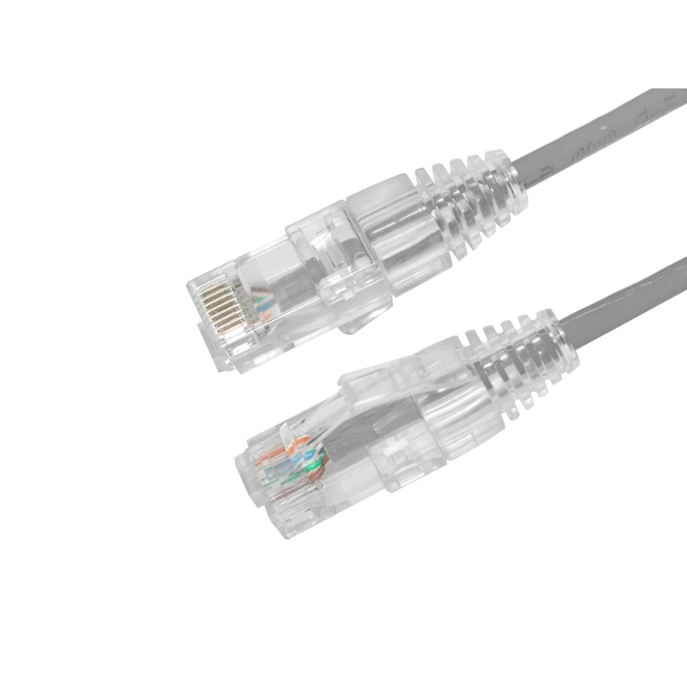 AGER 0.15metre CAT6 Utp Slim AWG28 AC-602-0015 Gri LSZH Patch Kablo (10'lu Paket)