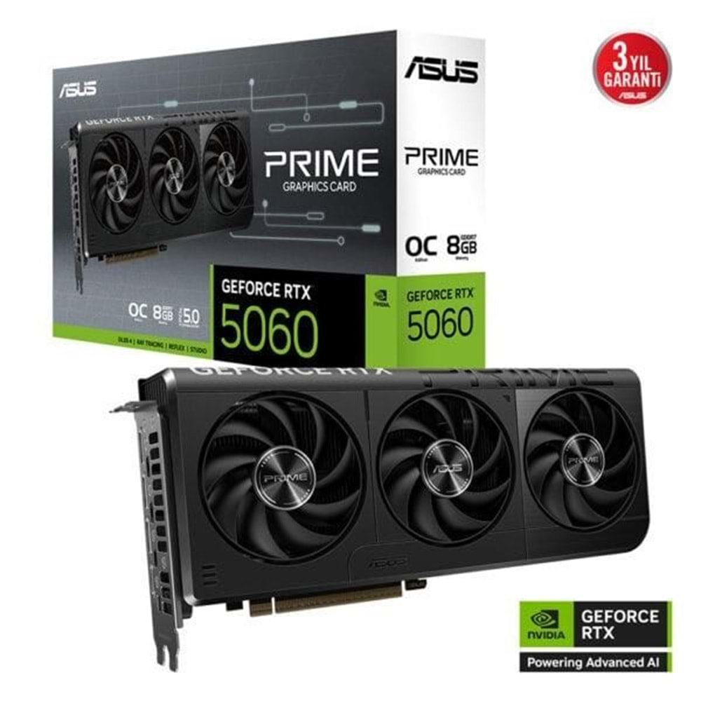 ASUS 8GB PRIME RTX5060-O8G GDDR7 128bit HDMI DP PCIe 5.0
