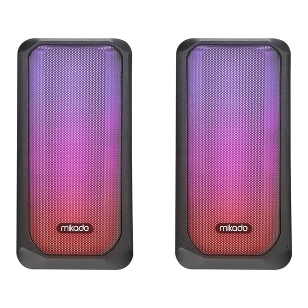 MIKADO MD-356 Siyah Hoparlör RGB Ledli