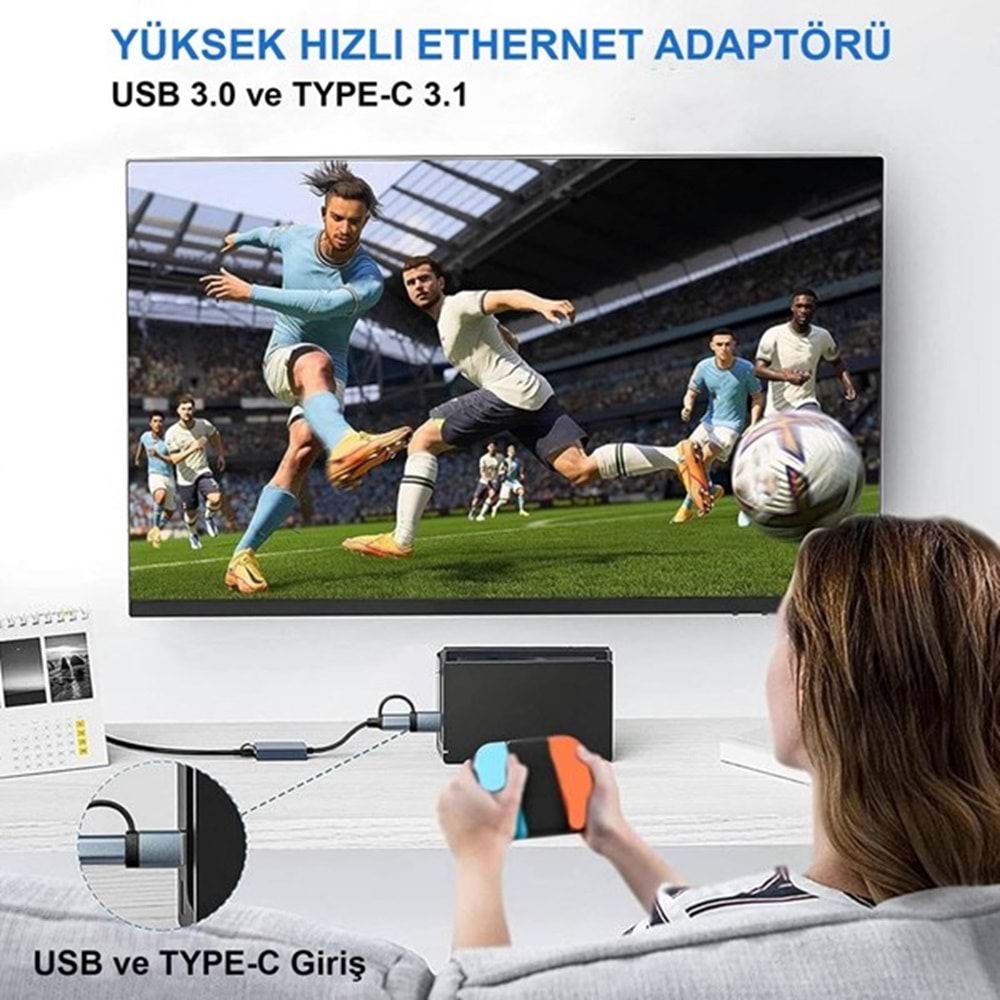 INCA IUTP-01T Gigabit TypeC-USB 3.0 Harici Ethernet