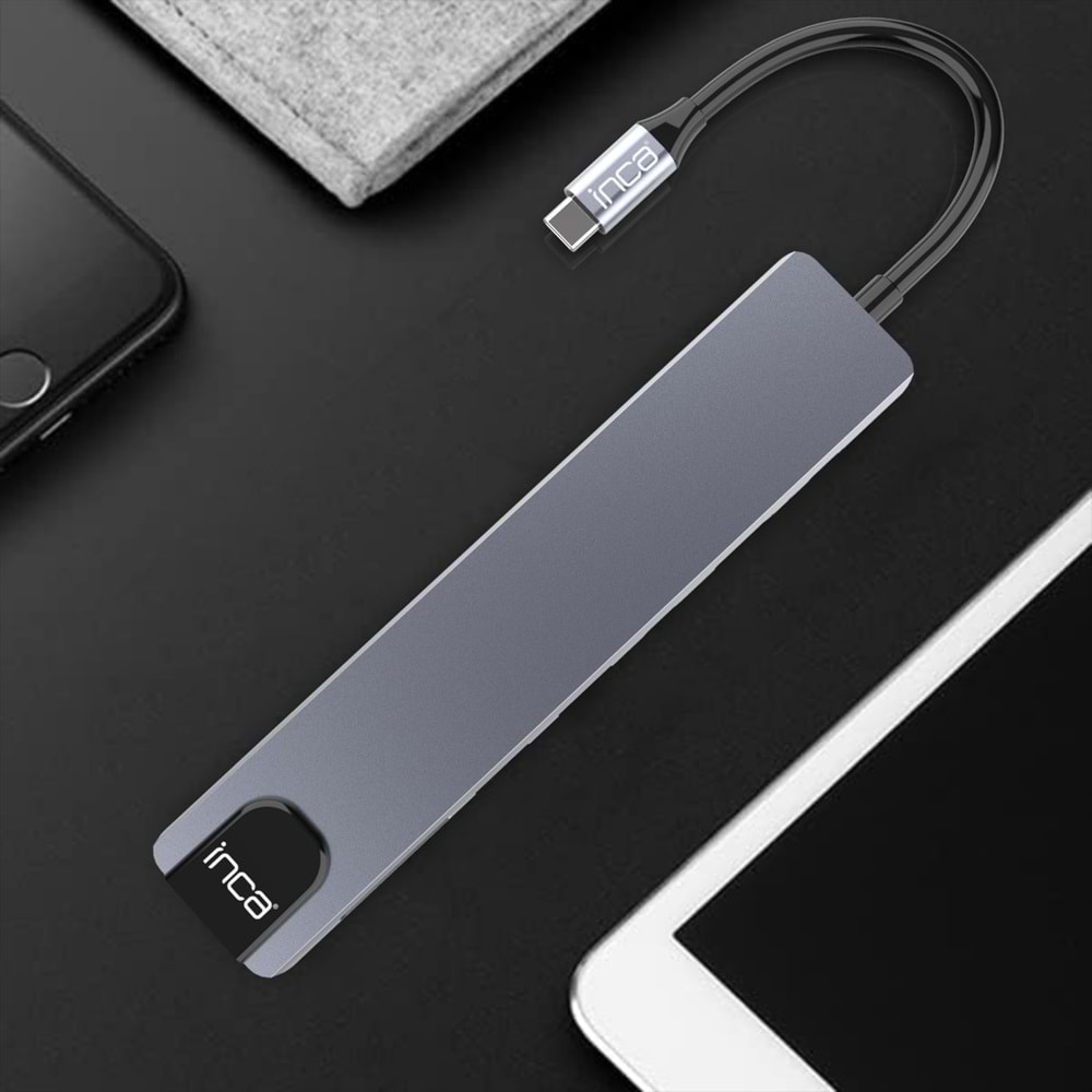 INCA ITPC-7 0.15metre 7in1 Çok Portlu Görüntü Adaptörü 4K