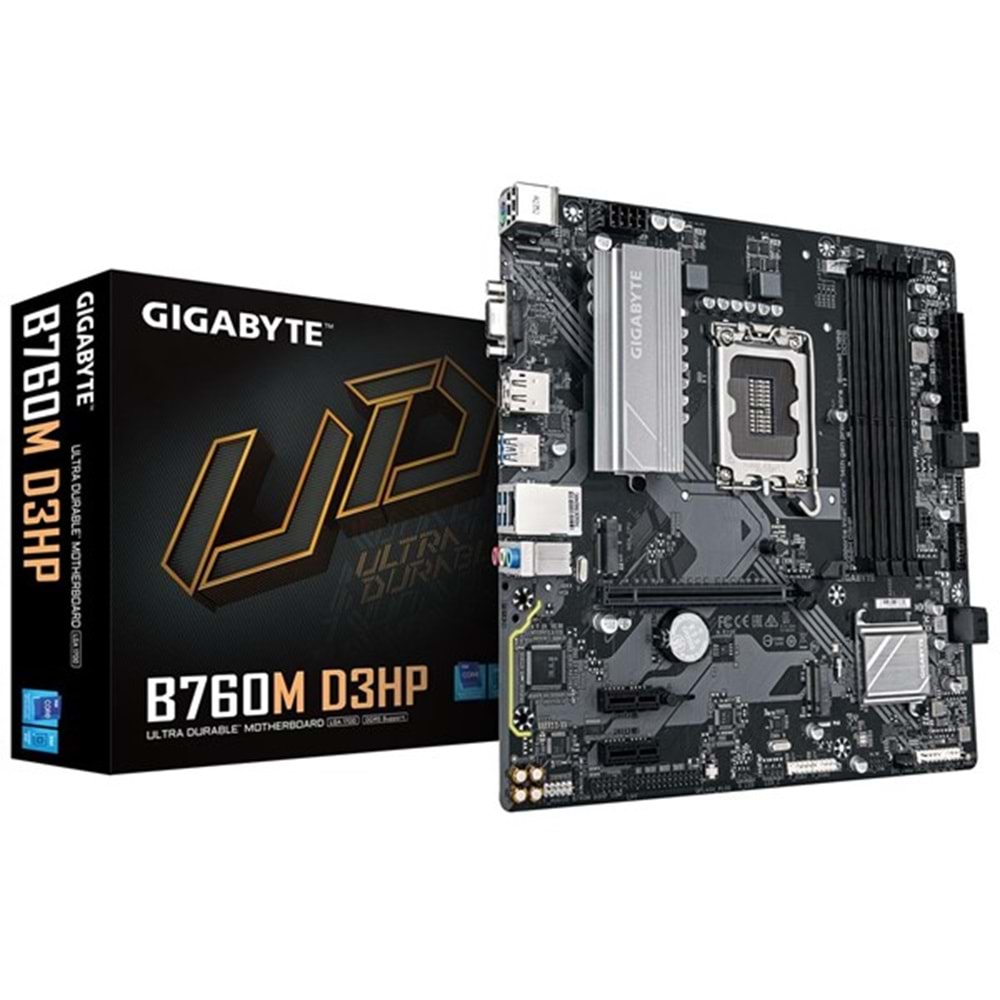 GIGABYTE B760M-D3HP DDR5 HDMI DP PCIE 4.0 1700p mATX