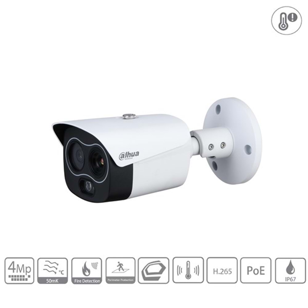 DAHUA 4MP Bullet Termal IP Kamera DHI-TPC-BF1241-T-S2