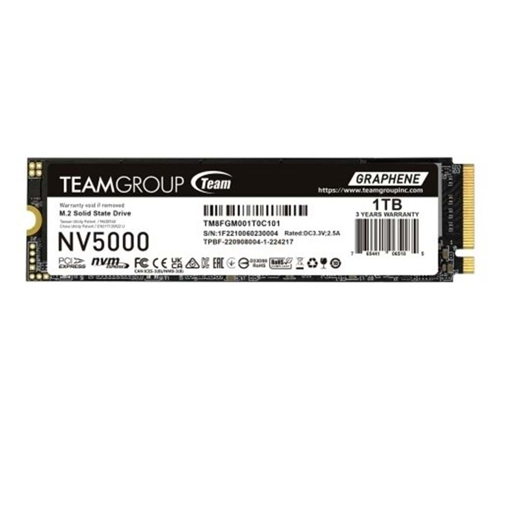 TEAM 1TB NV500 TM8FGM001T0C101 4500- 1900MB/s M2 NVME GEN4 Disk