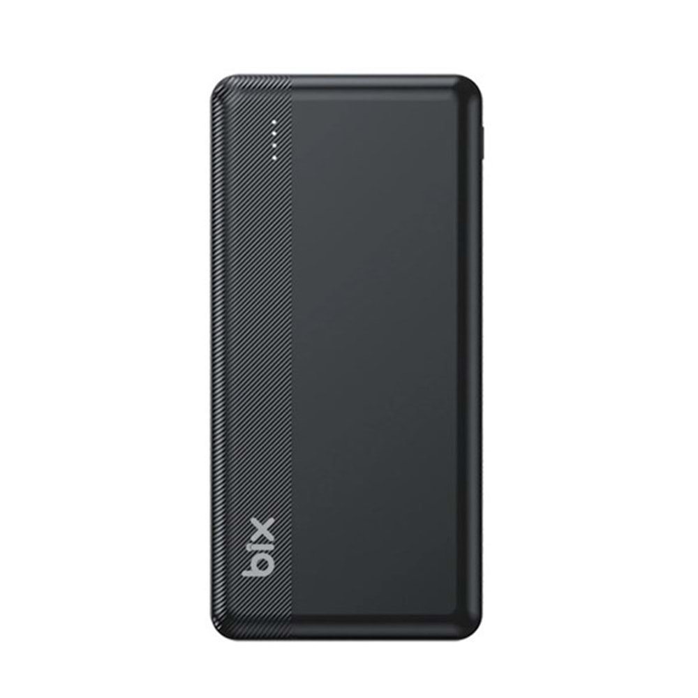BIX 10000mAh BXPB108-BK 2x USB LED BİLDİRİMLİ Siyah POWERBANK