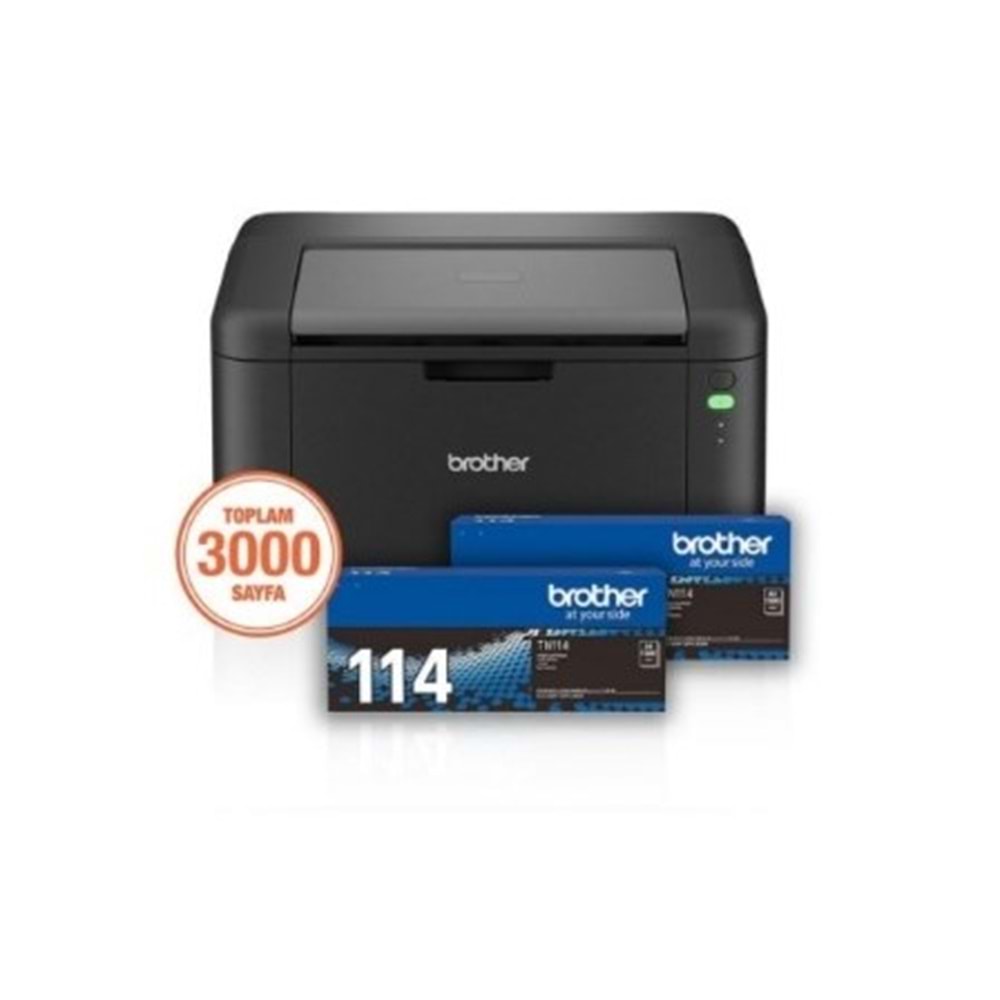 BROTHER HL-L1232W A4 Siyah Laser Yazıcı USB 2.0,Kablosuz 3000 Sayfalık Toner