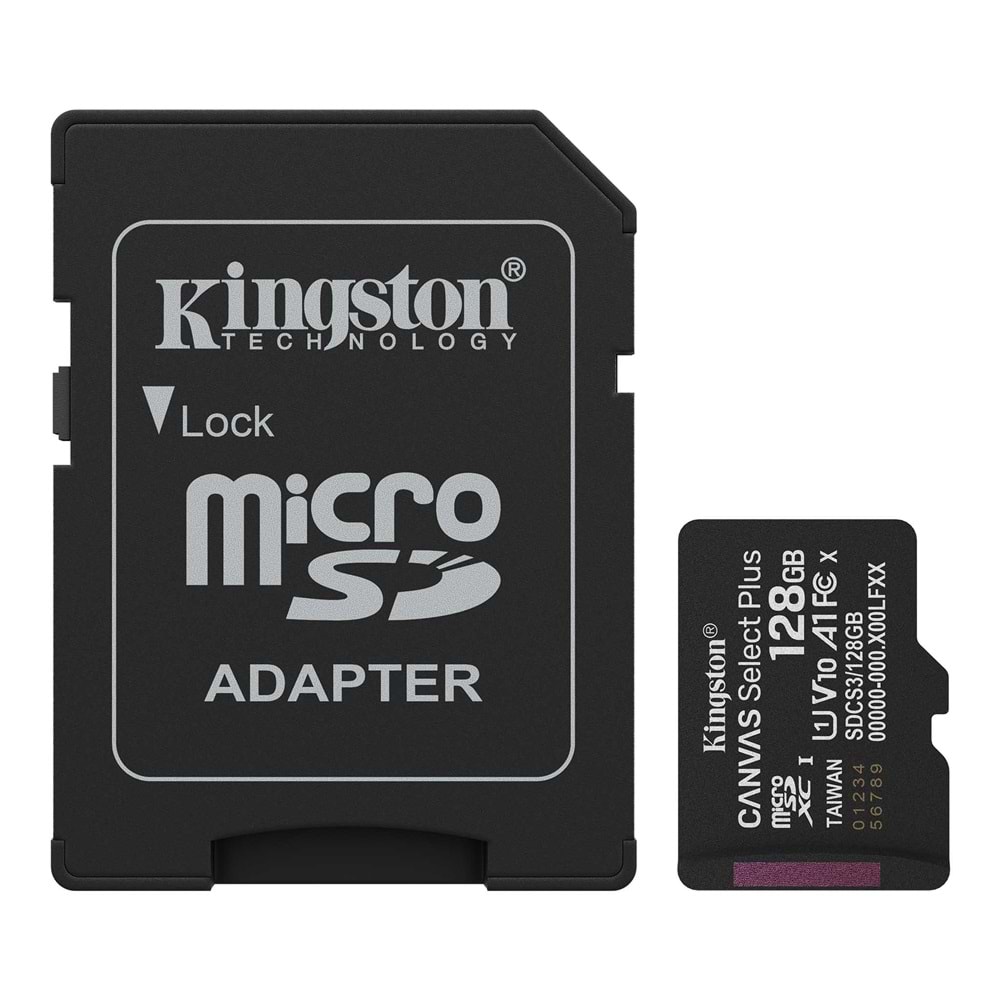 KINGSTON 128GB Micro SD Kart Canvas Select Plus SDCS3/128GB