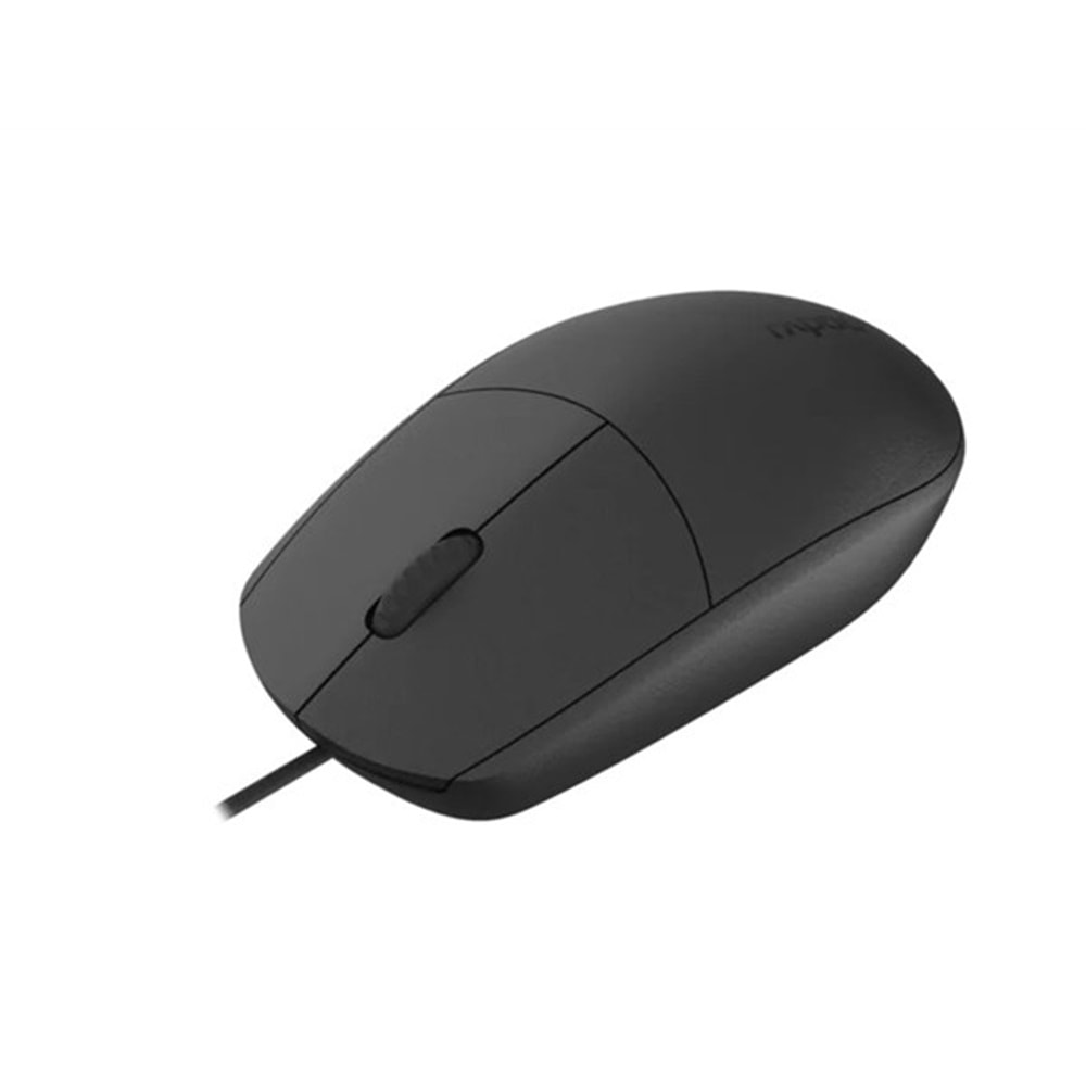 RAPOO N100C Kablolu 1000 dpi Optik Siyah Mouse 12345