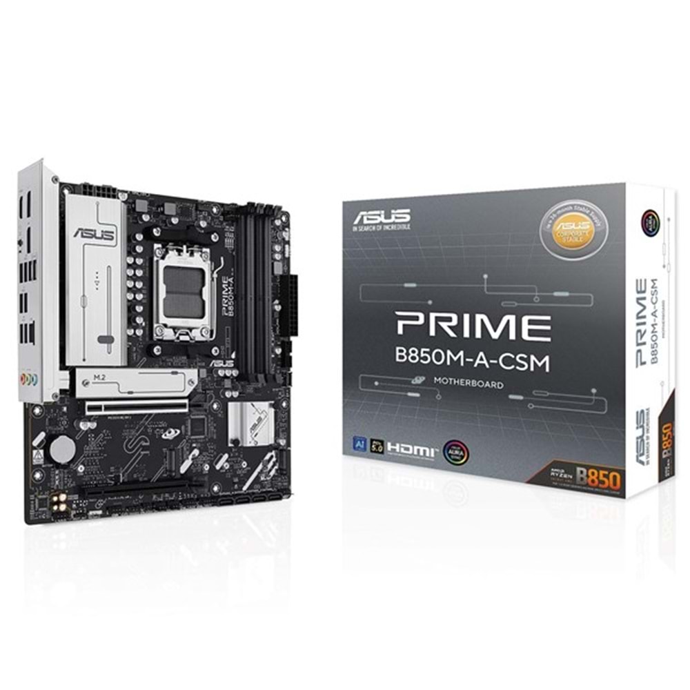 ASUS PRIME B850M-A-CSM DDR5 - HDMI-DP PCIE 5.0 AM5 mATX Kurumsal Anakart
