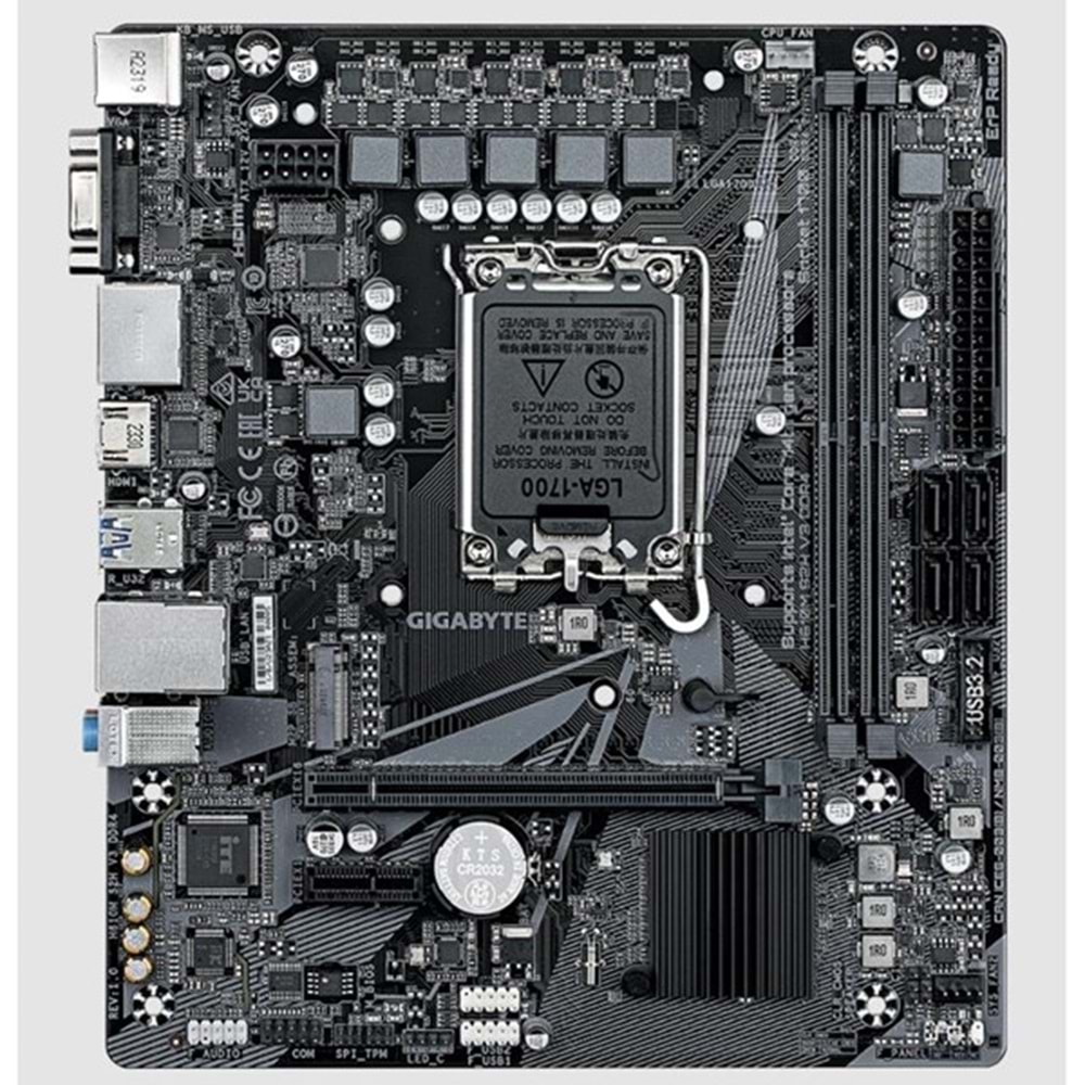 GIGABYTE H610M-S2H v3 DDR4 HDMI DP PCIe 16X v4.0 1700p mATX