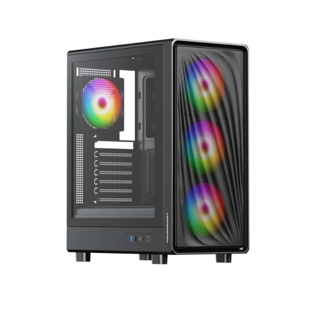 POWERBOOST 650W 80+ BRONZE PBA5065B-650W GAMING MID-TOWER PC KASASI