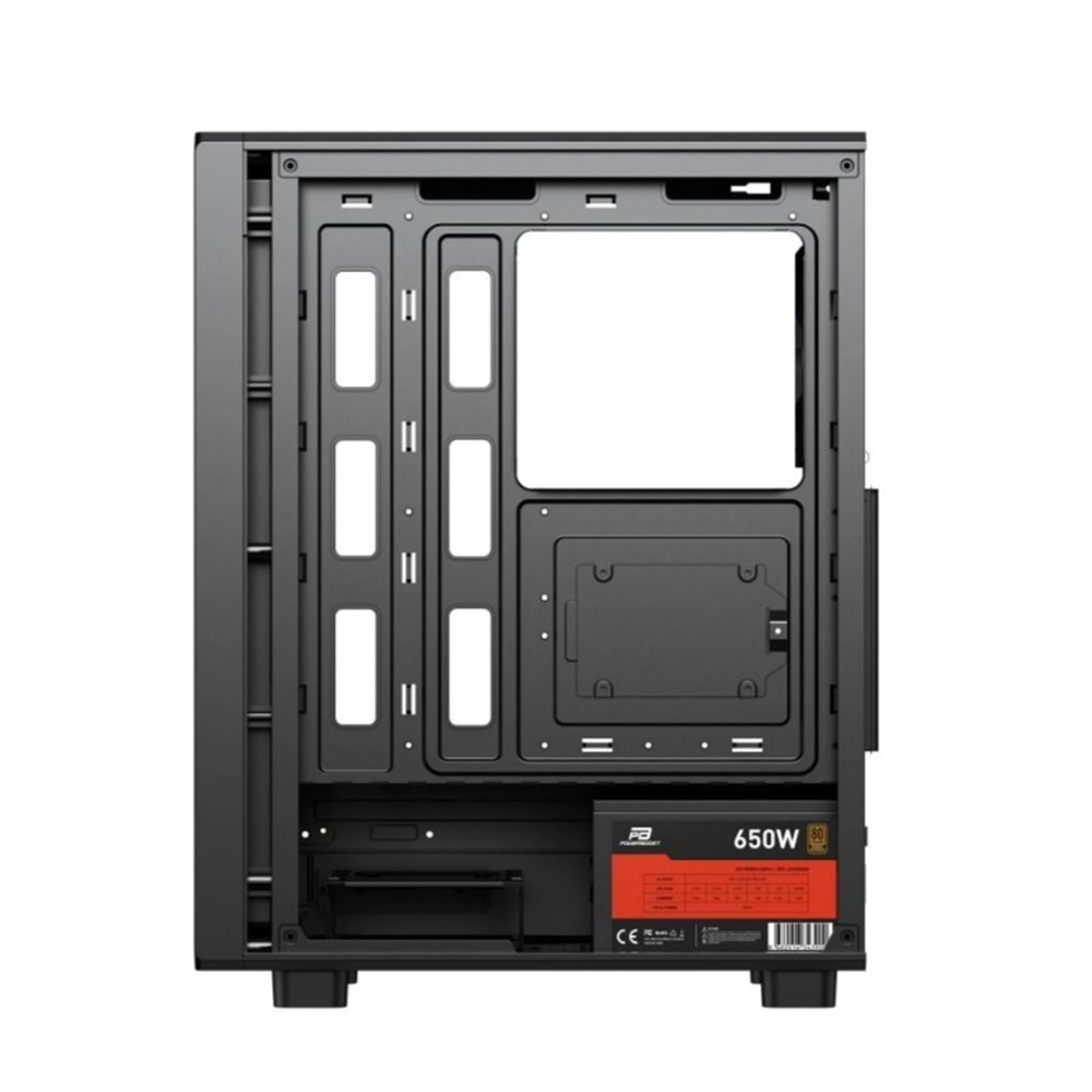 POWERBOOST 650W 80+ BRONZE PBA5065B-650W GAMING MID-TOWER PC KASASI