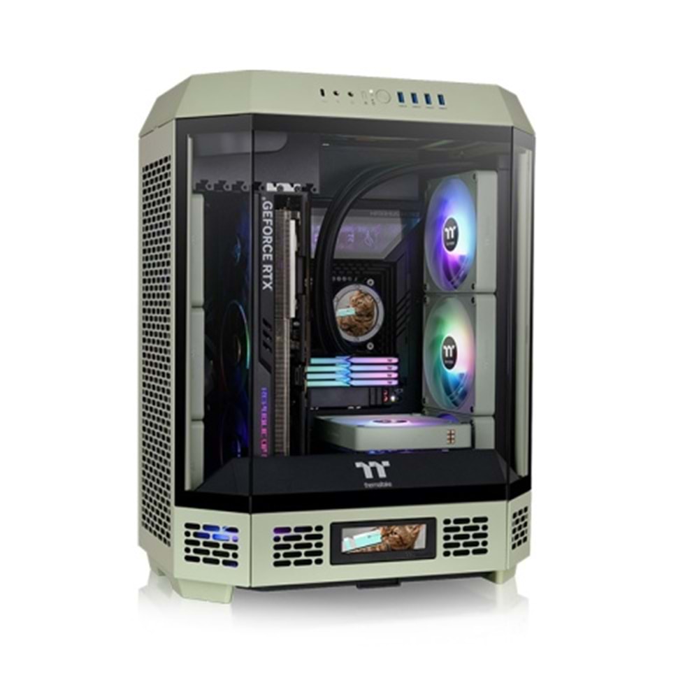 THERMALTAKE THE TOWER 600 TG CA-1Z1-00MEWN-00 Gaming Mid-Tower PC Kasası Yeşil