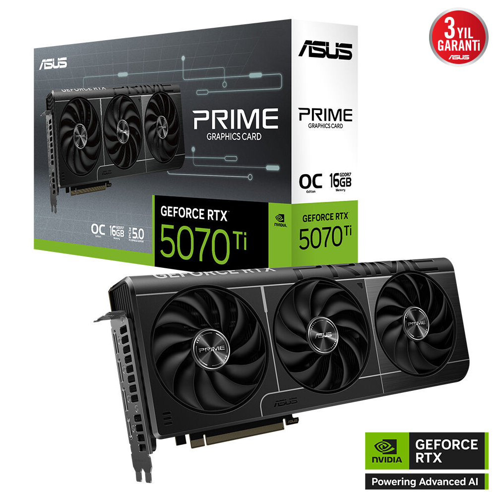 ASUS 16GB PRIME RTX5070TI-O16G GDDR7 256bit HDMI DP PCIe 5.0 