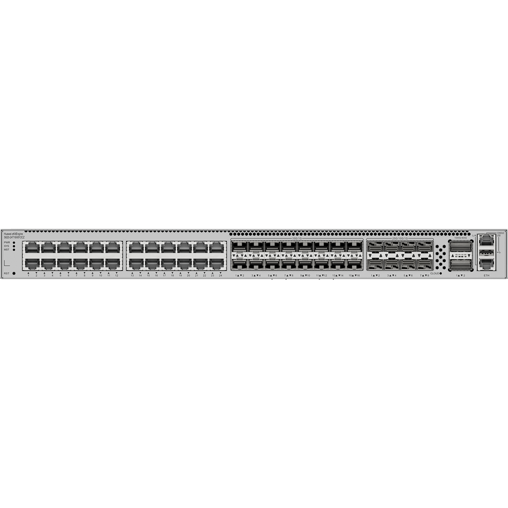 HUAWEI 24port eKIT S620-24T16X8Y2CZ GIGABIT 10xSFP+/8x25GE/2x100GE Yönetilebilir Switch RackMount 
