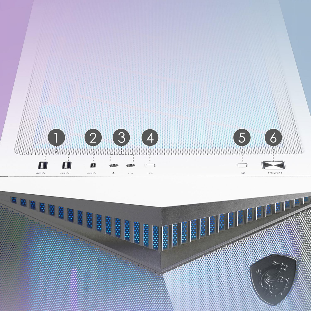 MSI MPG GUNGNIR 300R Gaming Mid-Tower PC Kasası Beyaz