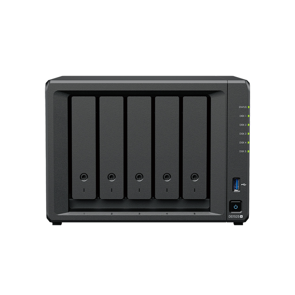 SYNOLOGY 5diskli Ryzen V1500B 24GB RAM-2.5Gbe Nas Server DS1525 PLUS (9845)