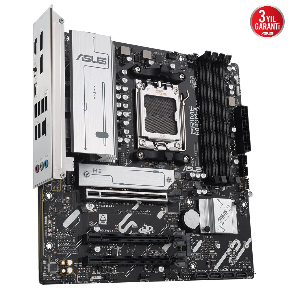 ASUS PRIME B840M-A-CSM DDR5 HDMI-DP TYPEC PCIE 4.0 AM5 mATX Kurumsal Anakart