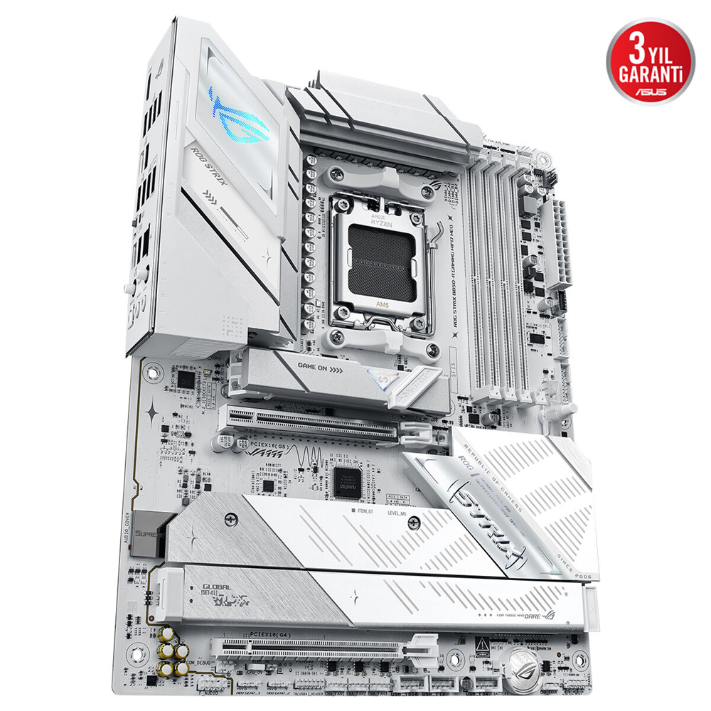 ASUS ROG STRIX B850-A GAMING WIFI7 NEO DDR5 HDMI DP PCIE 5.0 AM5 mATX BEYAZ