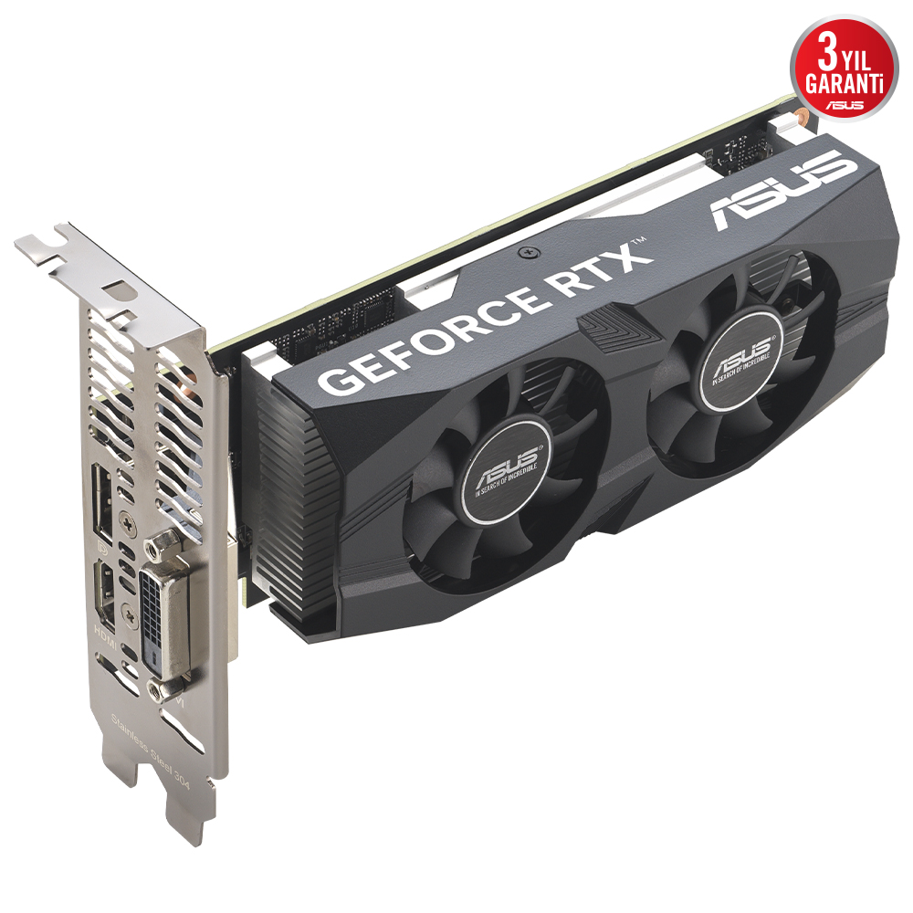 ASUS RTX3050 6GB RTX3050-O6G-LP-BRK GDDR6 96bit HDMI DVI DP PCIe 4.0