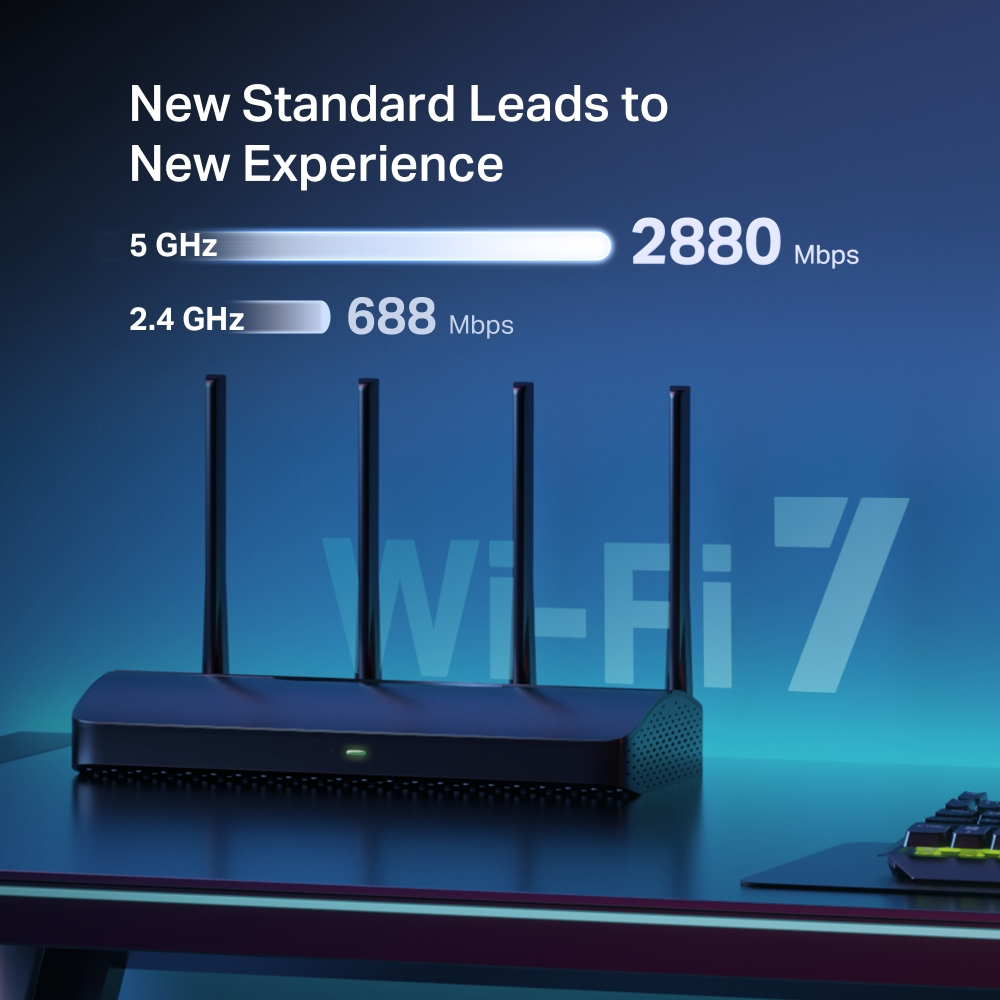 MERCUSYS MR27BE Wıfı7 BE3600 Dual Band Router