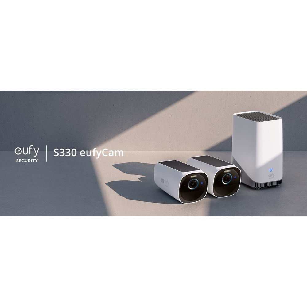 Anker Eufy S330 Security Eufycam 3 Kablosuz Akıllı Güvenlik ve 4K Kamera Sistemi 2 Kamera 1 Ana Ünite Kiti - T8871 (Anker Türkiye Garantili)