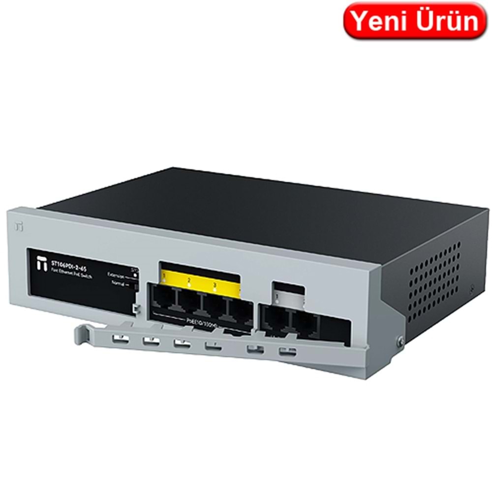 STONET ST106PDI-2-65 FAST ETHERNET 4+2 POE SWITCH