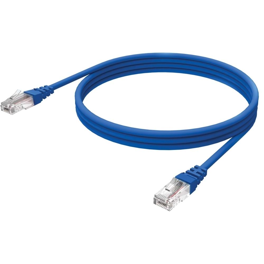 Reçber Cat 6 0.50 Metre(Mt) U/UTP Mavi Patch Cord RD-02-2UU6-05-M