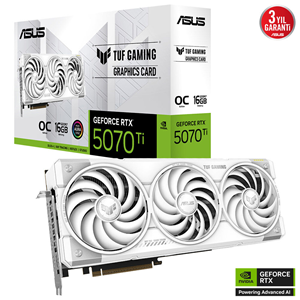 ASUS 16GB TUF GAMING RTX5070TI-O16G GDDR7 HDMI DP PCIe 5.0 Beyaz