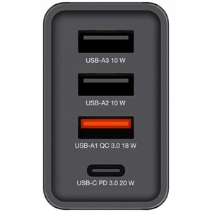 VERBATIM CHR-30EU1 30W 4 Bağlantı Noktalı USB Duvar Şarj Cihazı - Siyah