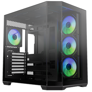 BITFENIX 850W 80+ BRONZE Ayna efektli MIRROR T10 Siyah Gaming Mid-Tower PC Kasası