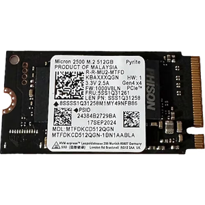 MICRON 512GB 2500 MTFDKCD512QGN 4200-2000MB/s 2242 M2 NVME GEN4 Disk Kutusuz