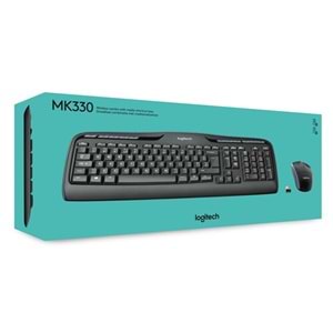 LOGITECH MK330 Kablosuz Q Trk Siyah Multimedya Klavye - Mouse Set 920-003988