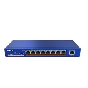 TENDA 8port PoE 63w 10/100 Yönetilemez Switch TEF1109P-8-63W