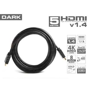 DARK 5metre DK-HD-CV14L500 HDMI Kablo 3D Gold 1.4v