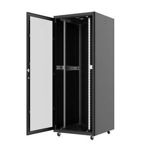 AGER 36U 800x800mm Dikili Tip Siyah Kabinet Vega AG-VB36U8080S1 Cam Kapak