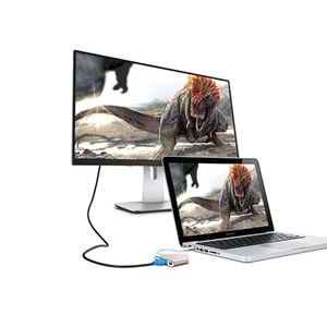 S-LINK SL-USB-C66 0.15metre TYPE-C-USB 3.0_VGA Çevirici Adaptör 4K