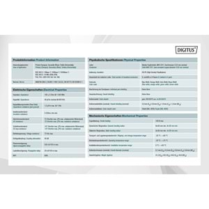 DIGITUS 500metre CAT6 Utp 23AWG Gri Makara Saf Bakır Kablo 0.50mm DK-1613-VH-5-GR