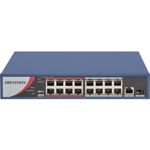 HIKVISION 16port PoE 130w 10/100 Yönetilemez Switch DS-3E0318P-E/M(B)