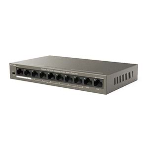 TENDA 8port PoE 63w 10/100 Yönetilemez Switch TEF1110P-8-63W