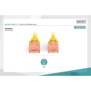 DIGITUS 10metre CAT6 Utp DK-1617-100/Y Sarı Patch Kablo