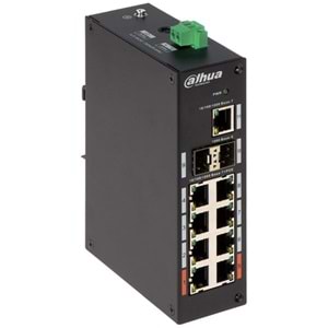 DAHUA 8port PoE 130w Gigabit Yönetilemez Endüstriyel Switch PFS3211-8GT-120-V2
