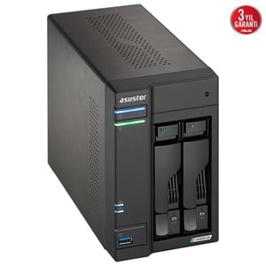 ASUSTOR 2diskli Celeron N5105-4GB RAM--2.5Gbe Nas Server AS6702T