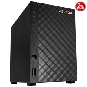 ASUSTOR 2diskli Realtek QC-1GB RAM-Gigabit Nas Server AS1102TL